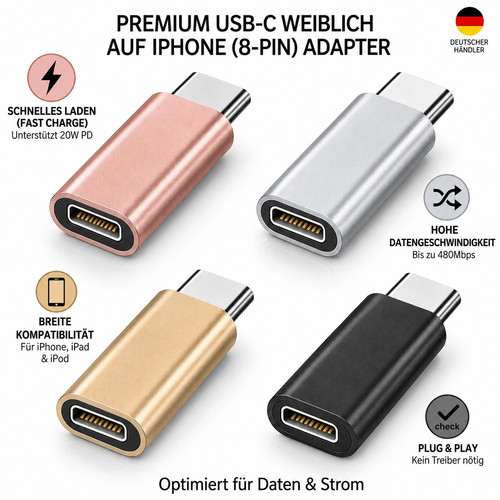 Usb auf iphone adapter pin - auf, 8