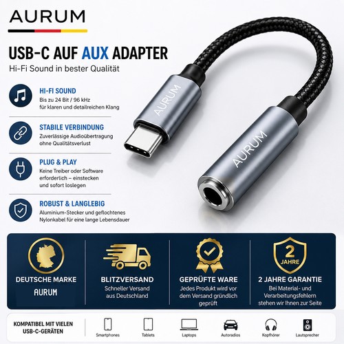 Usb auf aux adapter - adapter, 3,5mm